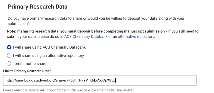 Share primary research data